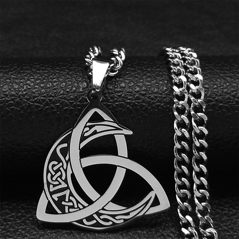 Viking Witch Celtic Knot Pendant Necklace Odin Gothic