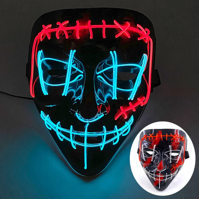 Halloween Neon Led Purge Mask Luminous