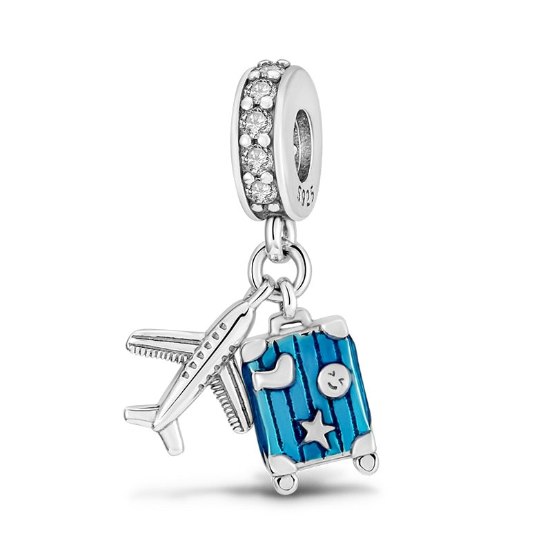 Charms 925 Evil Eye Owl Hot Air Balloon Blue Pandora Tortoise Heart