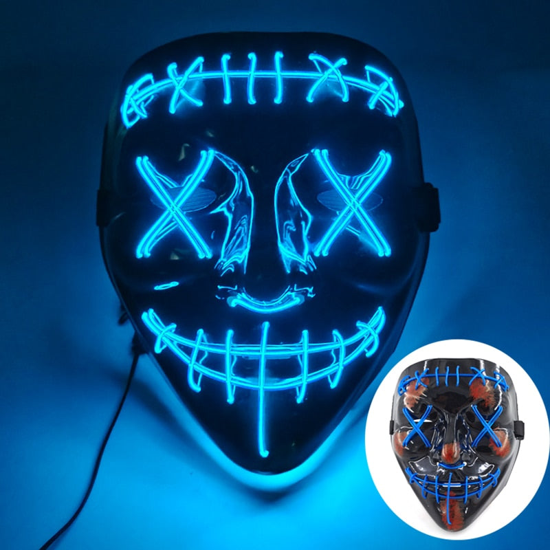 Halloween Neon Led Purge Mask Luminous