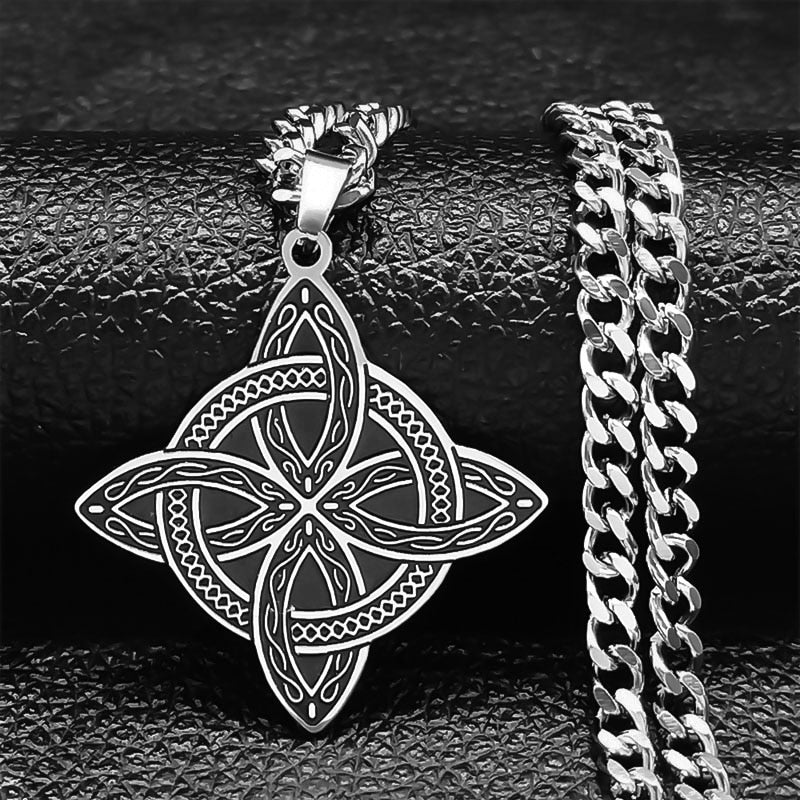 Viking Witch Celtic Knot Pendant Necklace Odin Gothic