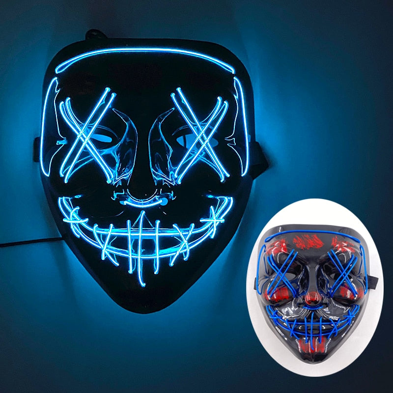 Halloween Neon Led Purge Mask Luminous