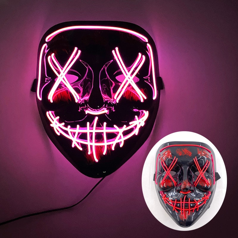 Halloween Neon Led Purge Mask Luminous