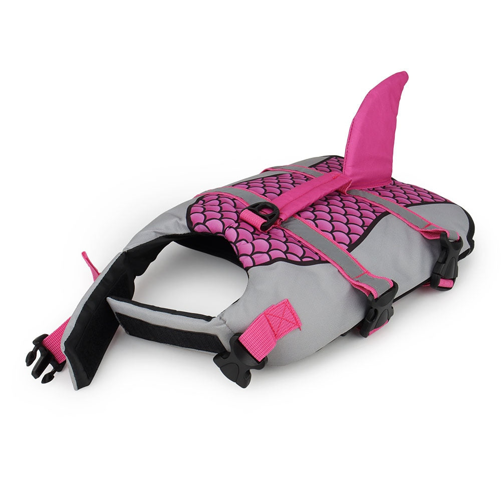 Pet Dog Life Jacket Vest Harness Shark