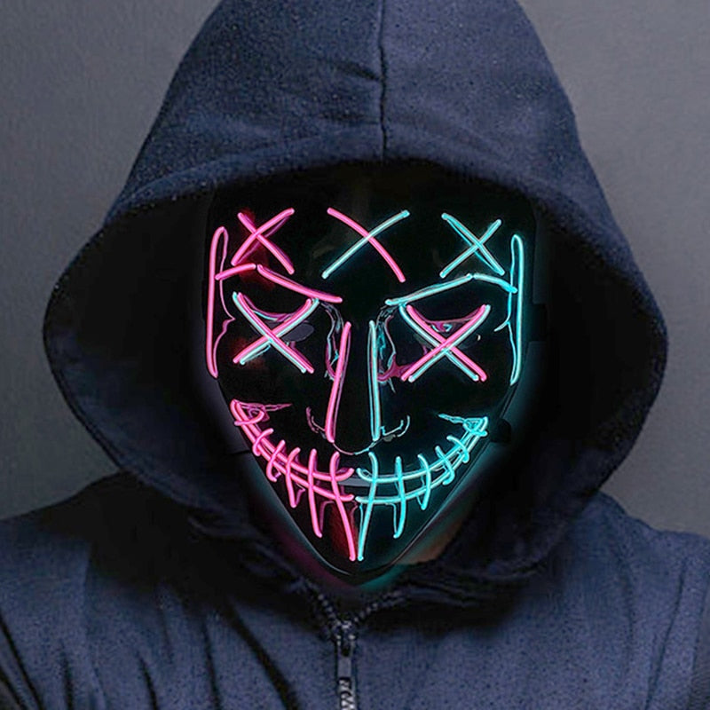 Halloween Neon Led Purge Mask Luminous