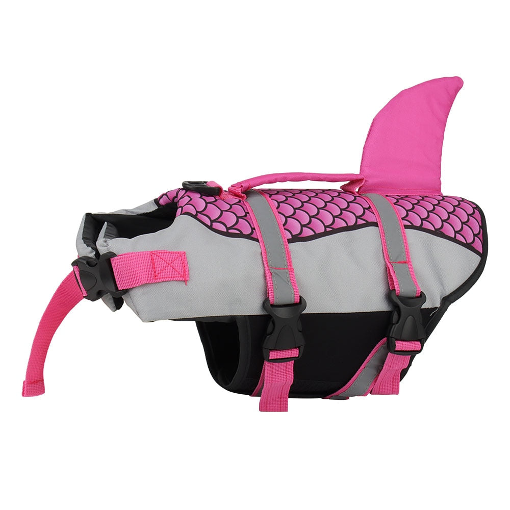 Pet Dog Life Jacket Vest Harness Shark