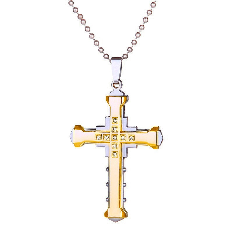 Fashionable Jesus Cross Necklace Pendant Hip Hop Jewelry