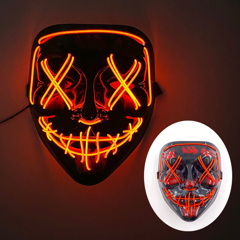 Halloween Neon Led Purge Mask Luminous