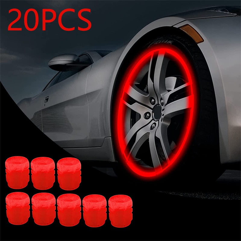 Luminous Valve Caps Glowing Wheel 20Pcs