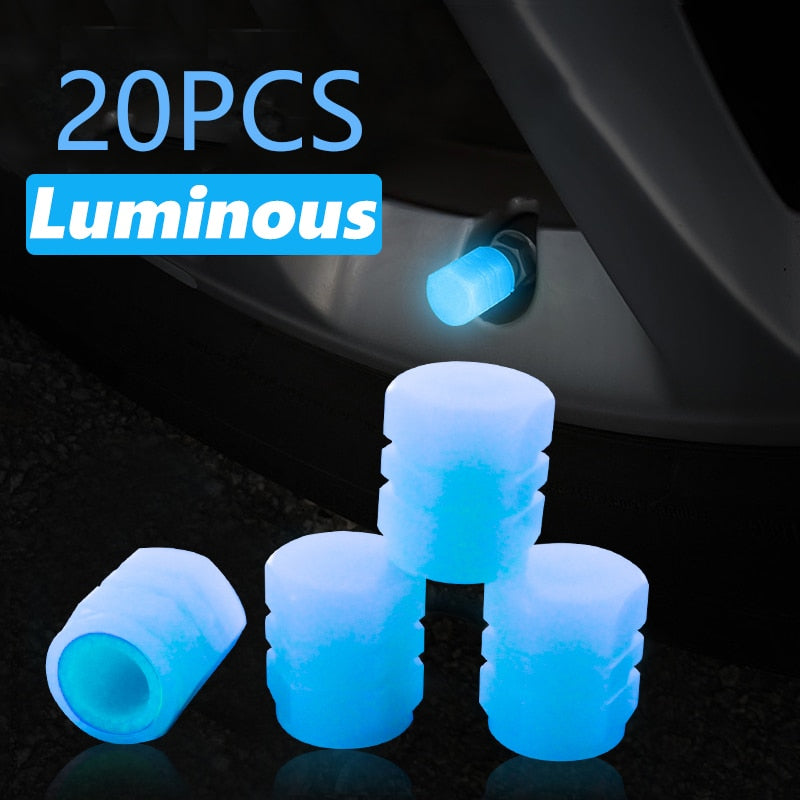 Luminous Valve Caps Glowing Wheel 20Pcs