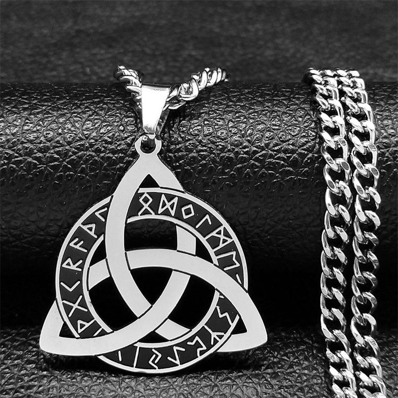 Viking Witch Celtic Knot Pendant Necklace Odin Gothic