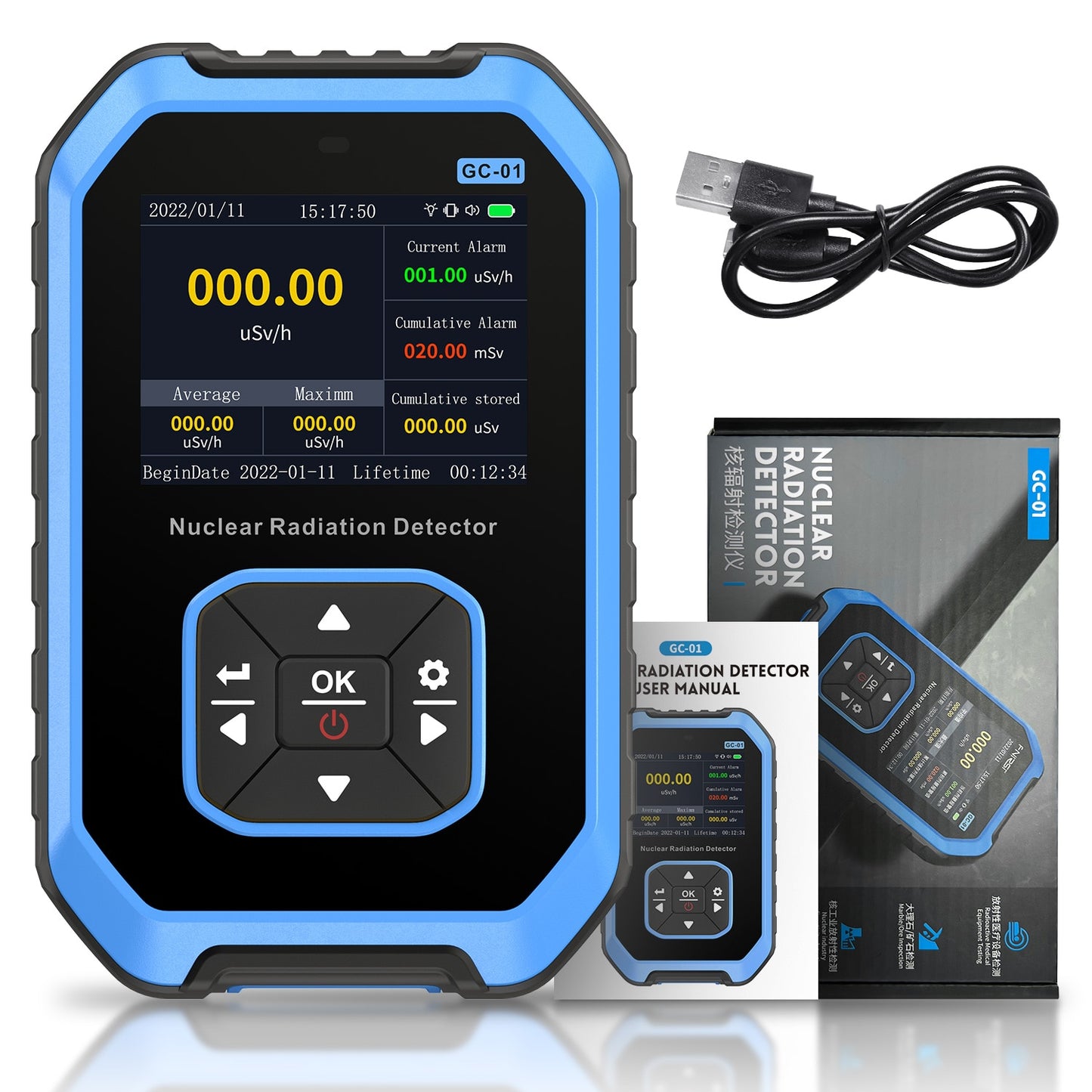 Geiger counter Nuclear Radiation Detector Personal Dosimeter