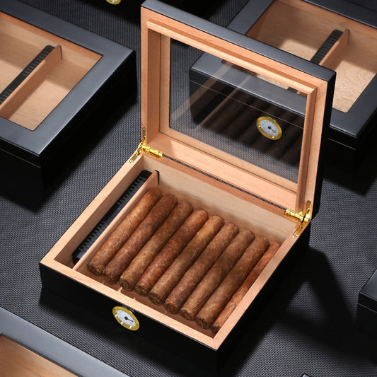 Cedar Wood Cigar Humidor Box Portable Travel Cigar Case