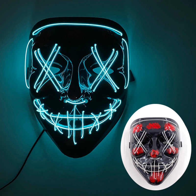 Halloween Neon Led Purge Mask Luminous