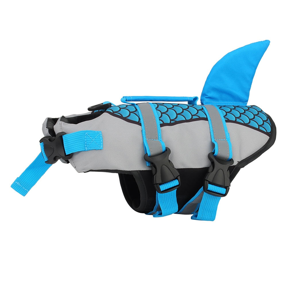 Pet Dog Life Jacket Vest Harness Shark