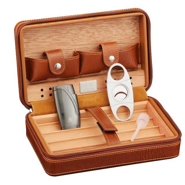 Portable Humidor Cigar Box Travel Cigar Case