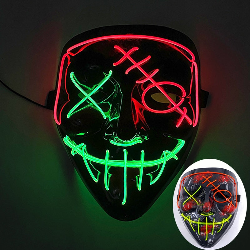 Halloween Neon Led Purge Mask Luminous