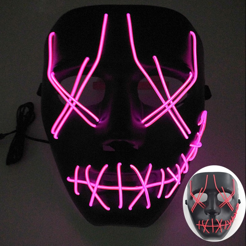 Halloween Neon Led Purge Mask Luminous