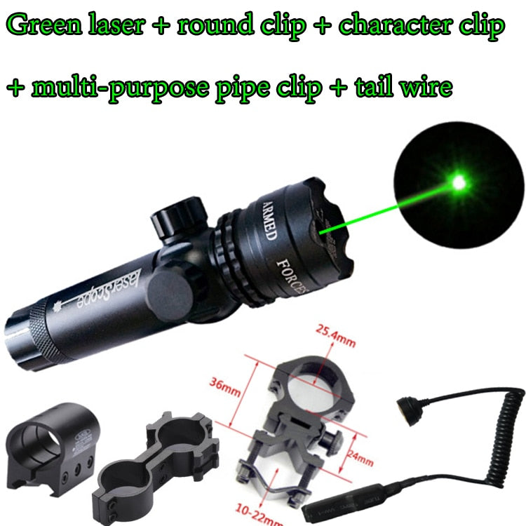 Tactical Hunting Red/Green Laser Dot Sight Adjustable