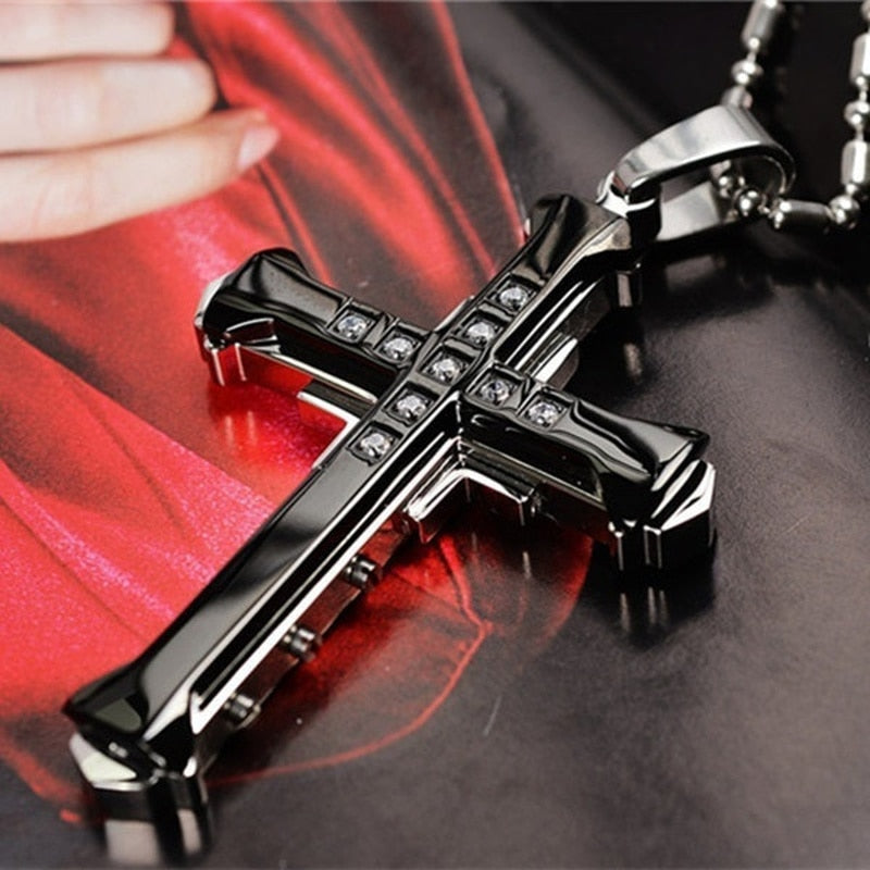 Fashionable Jesus Cross Necklace Pendant Hip Hop Jewelry