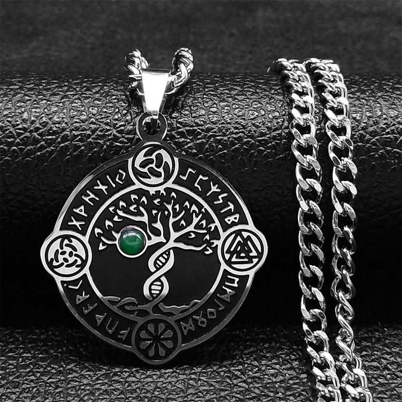 Viking Witch Celtic Knot Pendant Necklace Odin Gothic