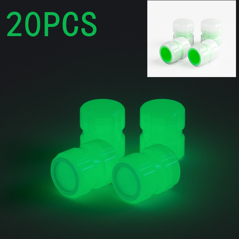 Luminous Valve Caps Glowing Wheel 20Pcs