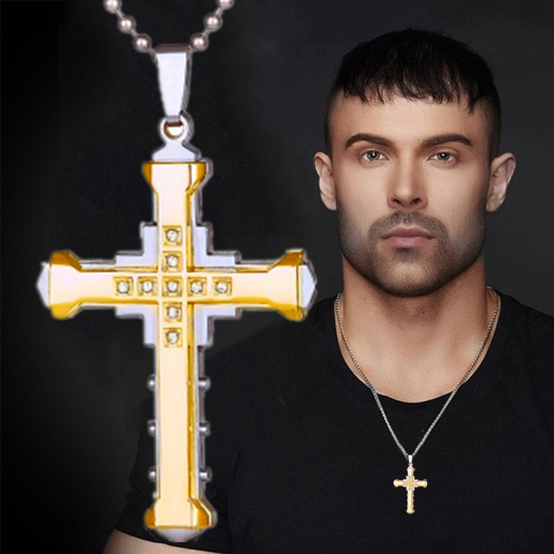 Fashionable Jesus Cross Necklace Pendant Hip Hop Jewelry