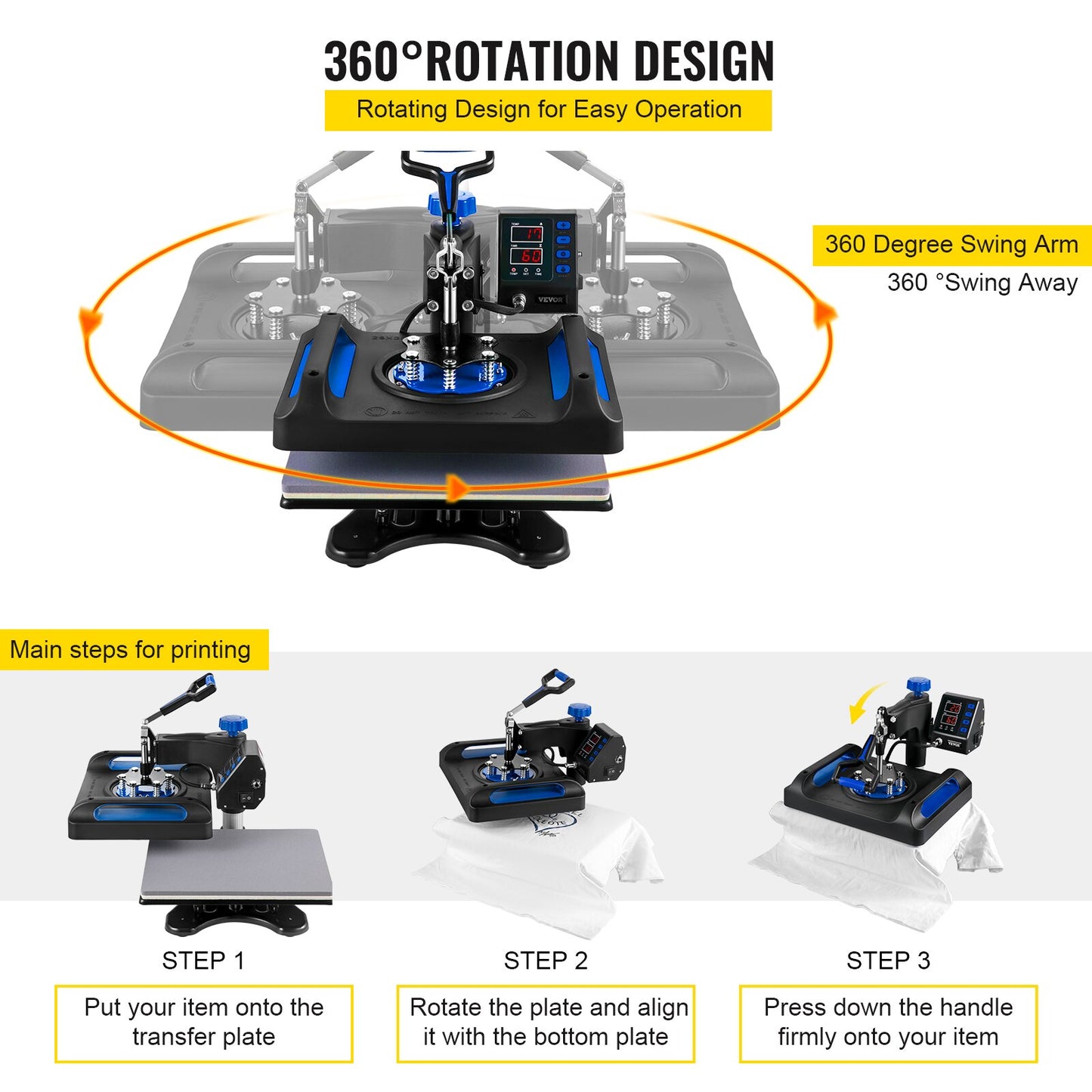 8 in 1 Heat Press Combo Machine 12x15 inch