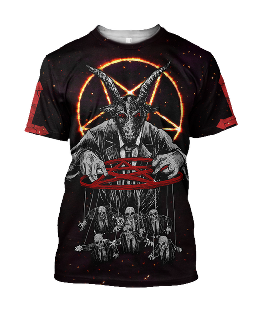 Lucifer Puppet Master Goat Deity Pagan Goth Tee T Shirt