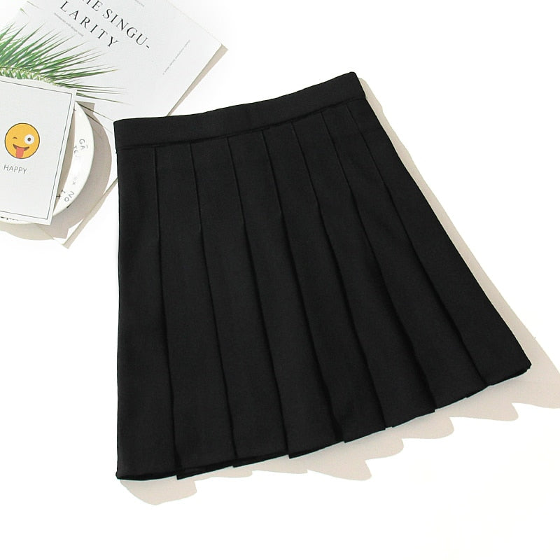 Black High Waist Mini Skirts Punk Gothic Streetwear Lolita Harajuku Skirt