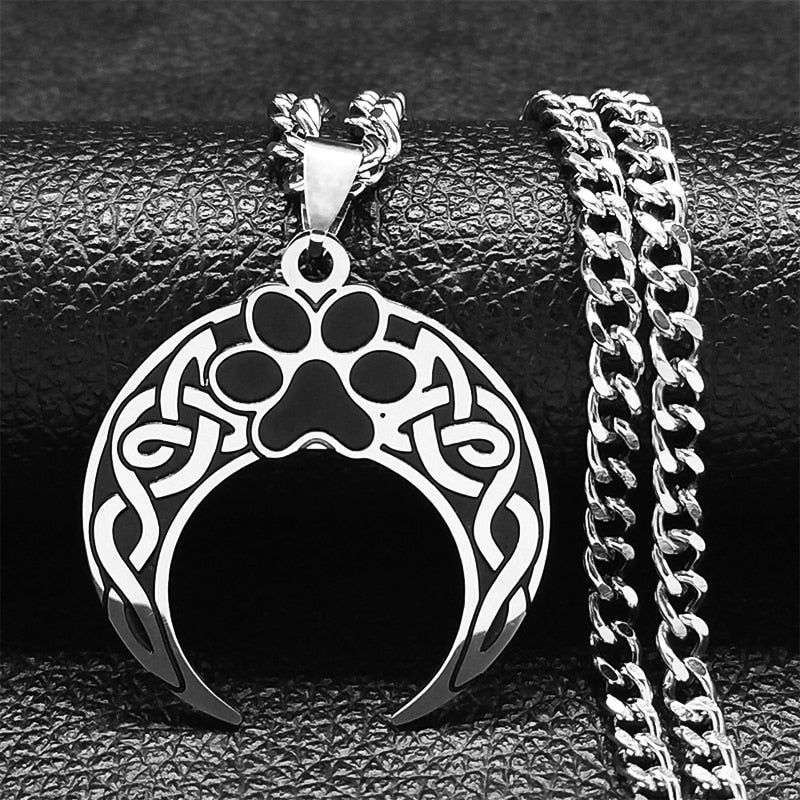 Viking Witch Celtic Knot Pendant Necklace Odin Gothic