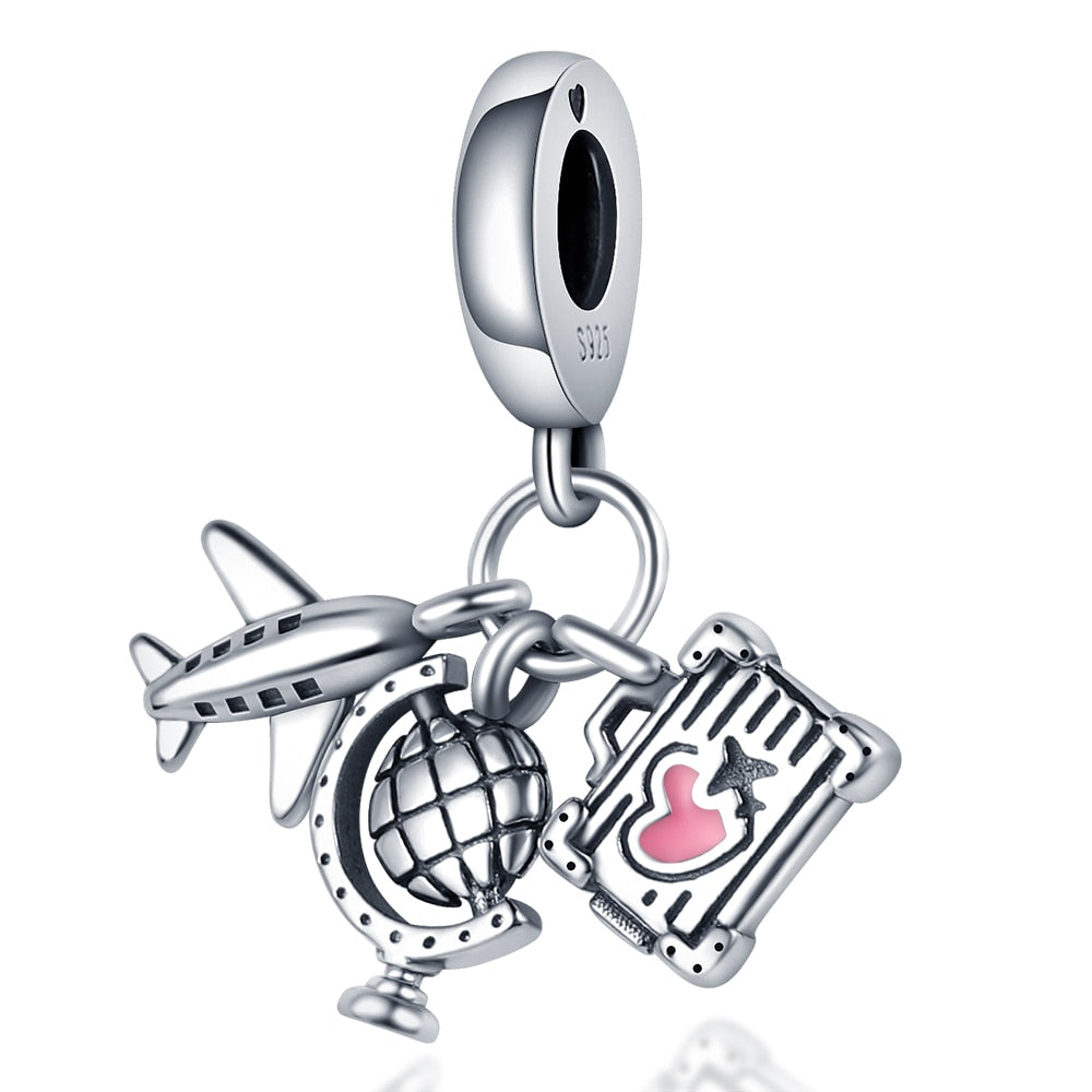 Charms Airplane Globe Suitcase DIY Jewelry Making