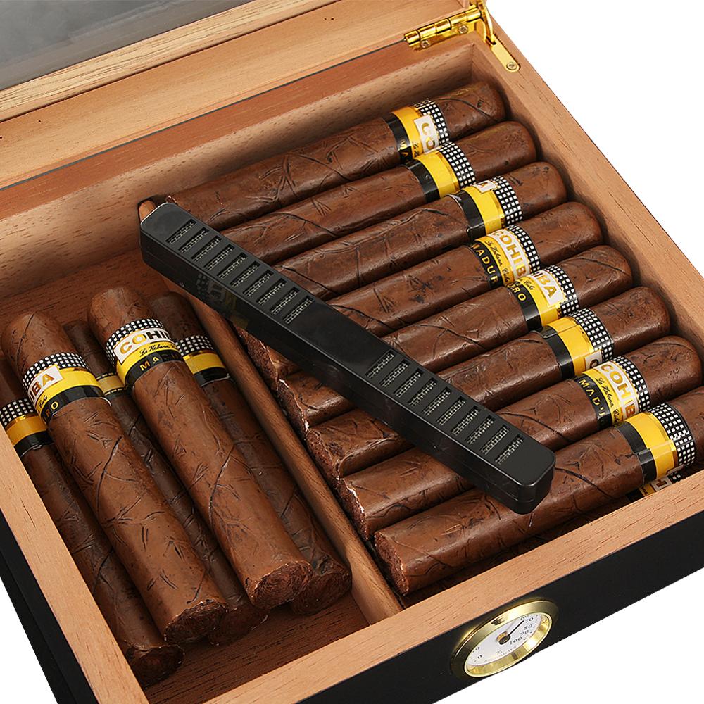 Cedar Wood Cigar Humidor Box Portable Travel Cigar Case