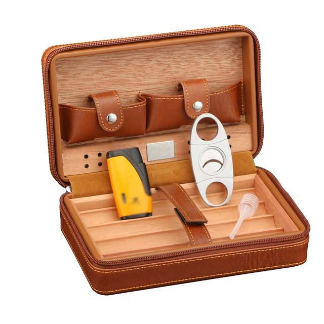 Portable Humidor Cigar Box Travel Cigar Case