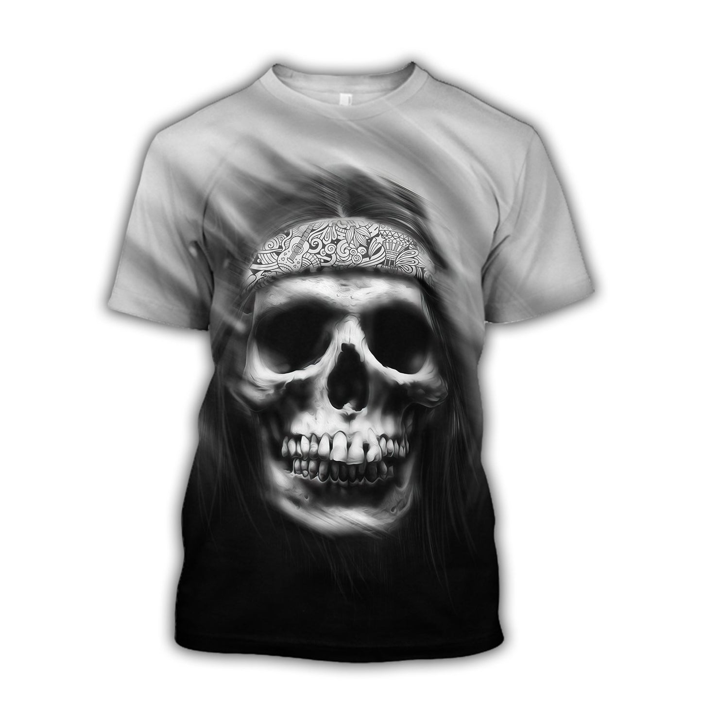 Indian Native Skull Black White Spirit Tee T Shirt