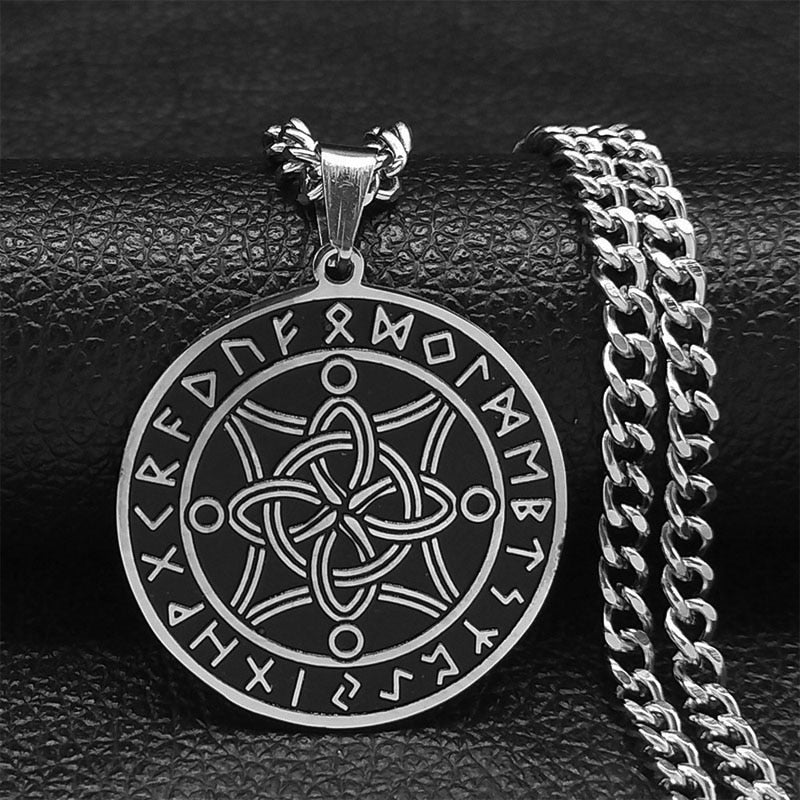 Viking Witch Celtic Knot Pendant Necklace Odin Gothic