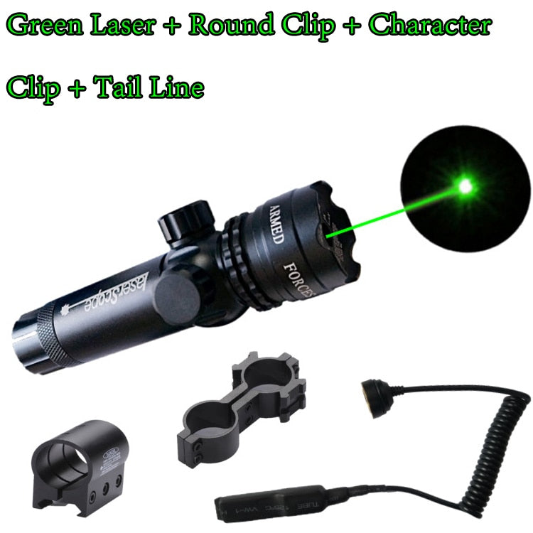 Tactical Hunting Red/Green Laser Dot Sight Adjustable