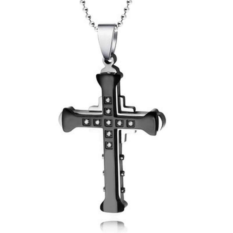 Fashionable Jesus Cross Necklace Pendant Hip Hop Jewelry