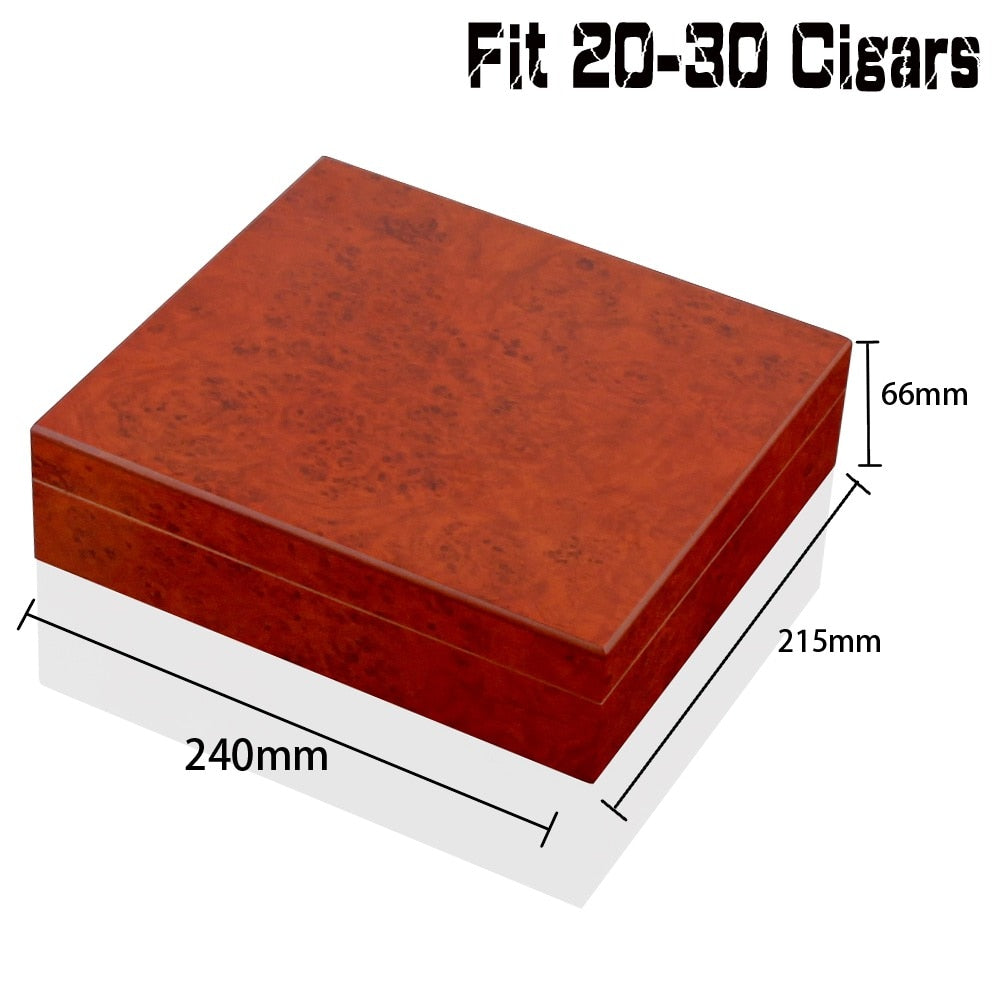 Cedar Wood Cigar Humidor Box Portable Travel Cigar Case