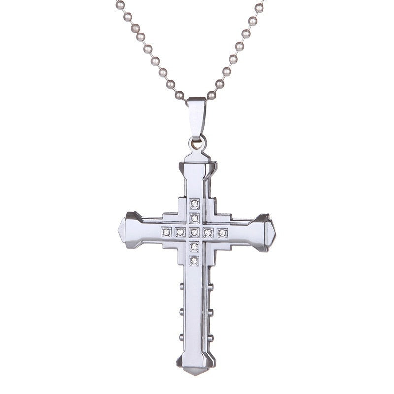 Fashionable Jesus Cross Necklace Pendant Hip Hop Jewelry