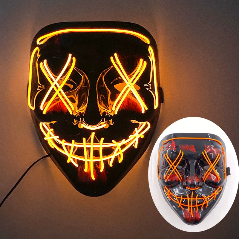 Halloween Neon Led Purge Mask Luminous