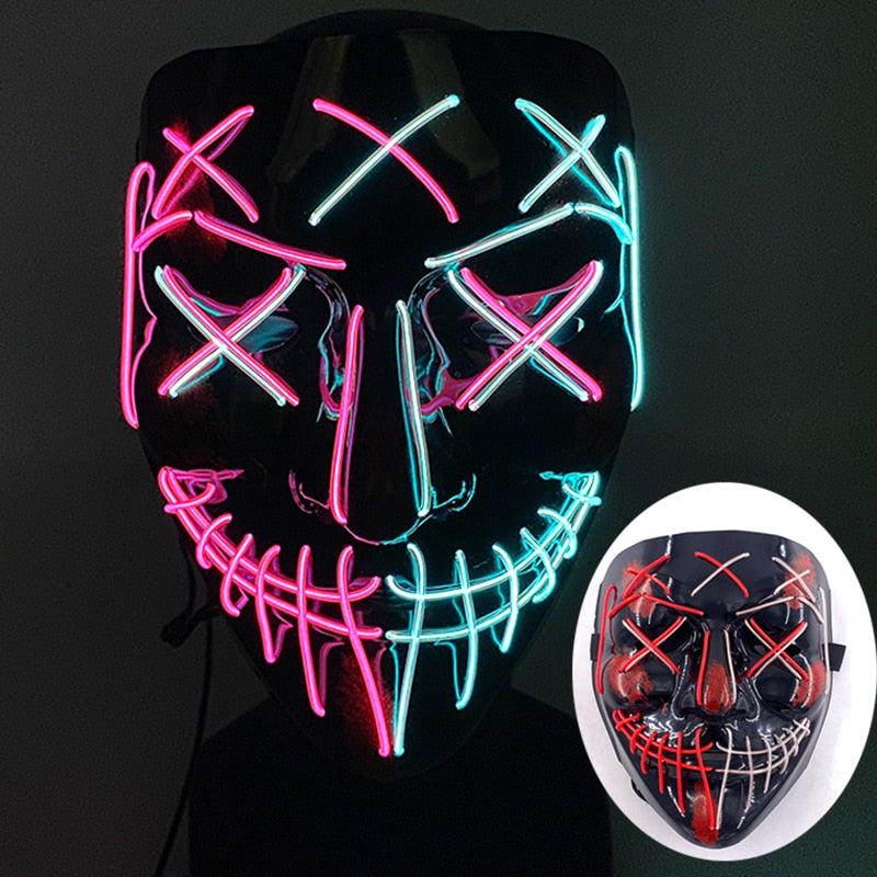 Halloween Neon Led Purge Mask Luminous