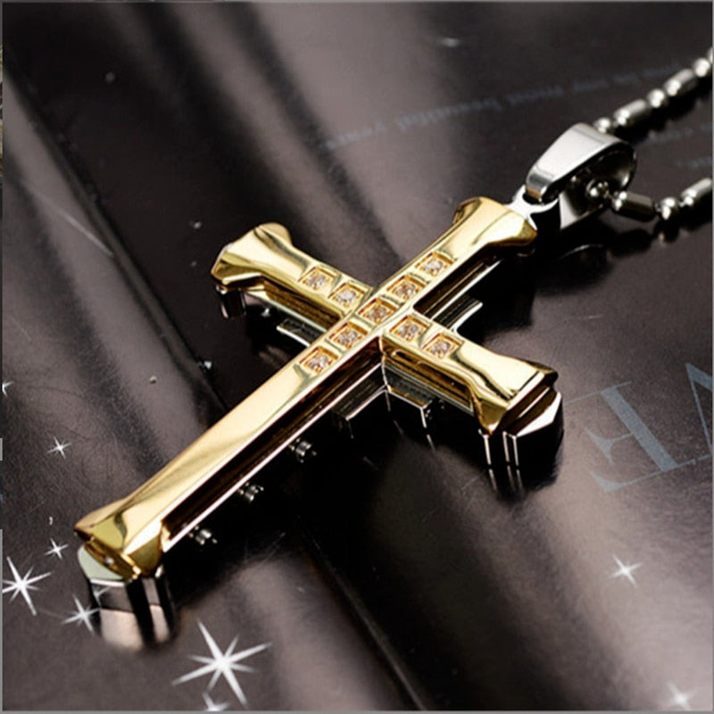 Fashionable Jesus Cross Necklace Pendant Hip Hop Jewelry