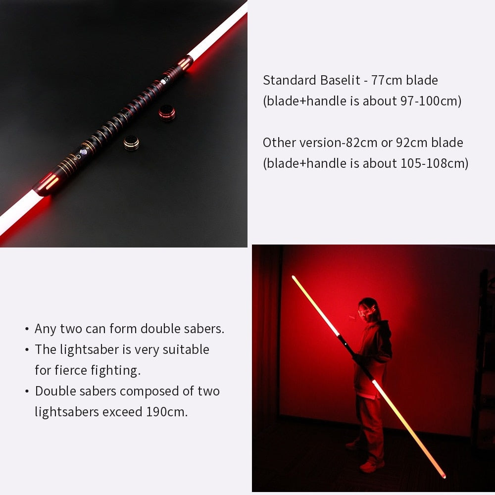 Lightsaber RGB Saber Sword Laser Blaster Hilt+Blade Light Gift Toys Cosplay