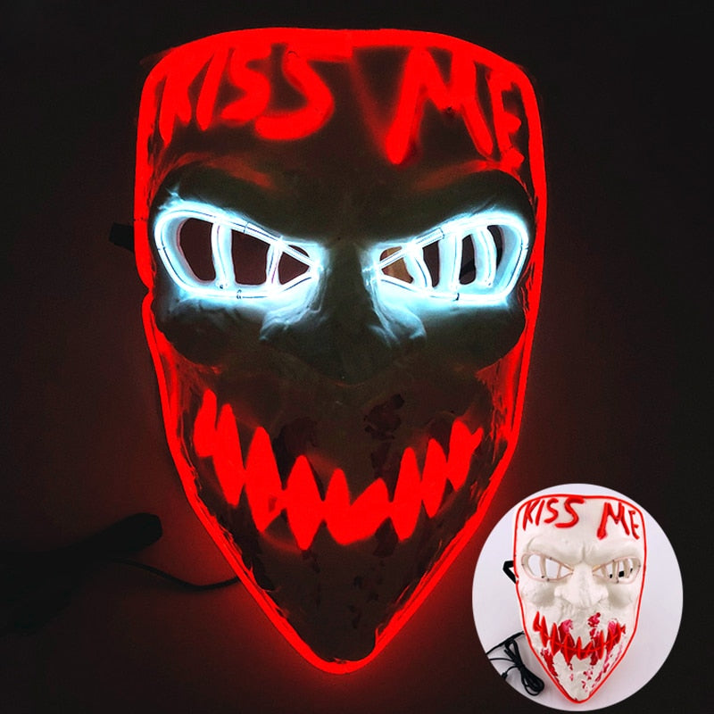 Halloween Neon Led Purge Mask Luminous