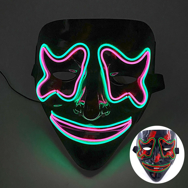 Halloween Neon Led Purge Mask Luminous