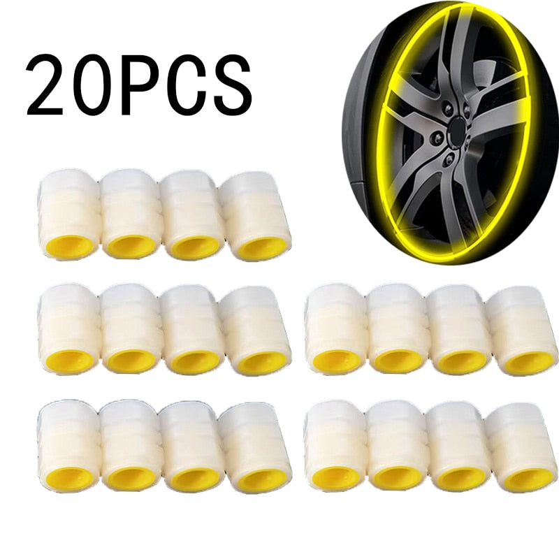 Luminous Valve Caps Glowing Wheel 20Pcs