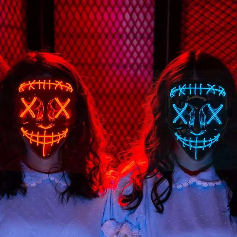 Halloween Neon Led Purge Mask Luminous