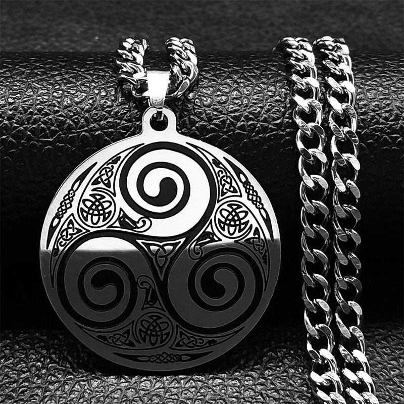 Viking Witch Celtic Knot Pendant Necklace Odin Gothic