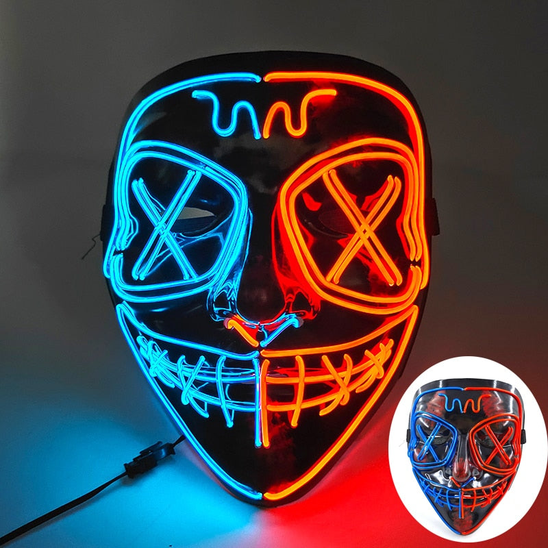 Halloween Neon Led Purge Mask Luminous